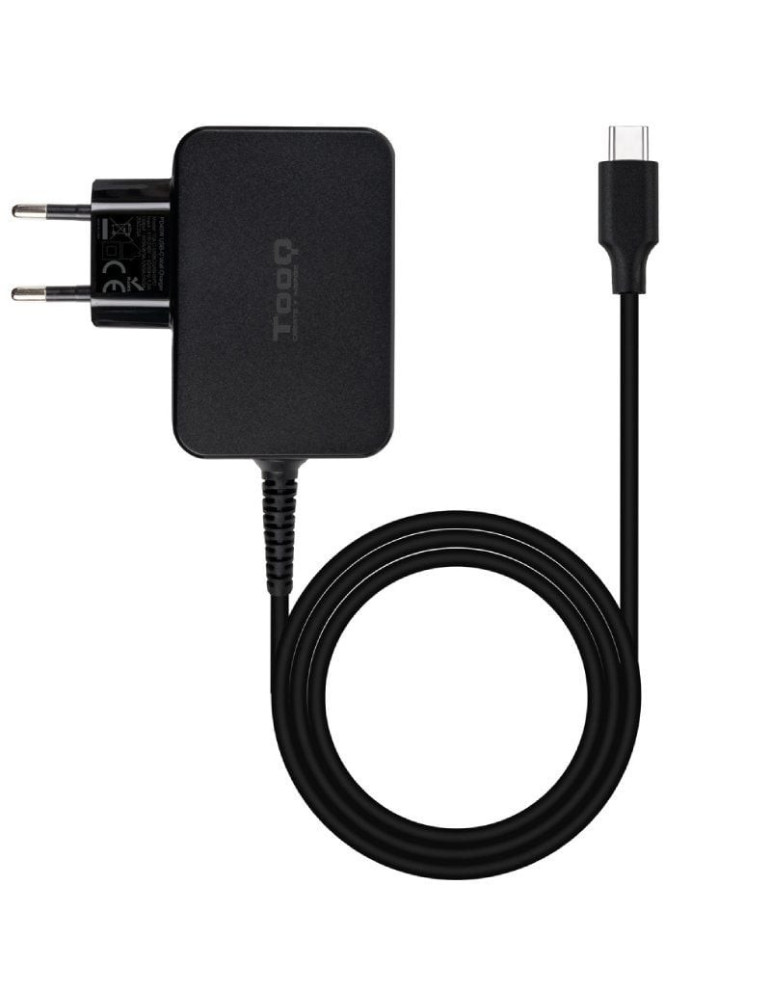 Cargador de Portátil GaN TooQ TQLC-USBCGAN45PD USB Tipo-C/ 45W/ Automático/ Voltaje 5-20V