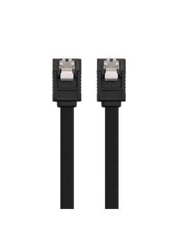 Cable SATA III Nanocable 10.18.1001-BK/ 50cm/ Negro