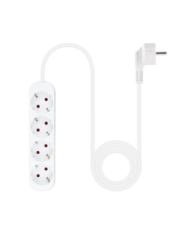 Regleta Nanocable 10.37.0004-NS/ 4 Tomas de Corriente/ Cable 1.4m/ Blanca 2