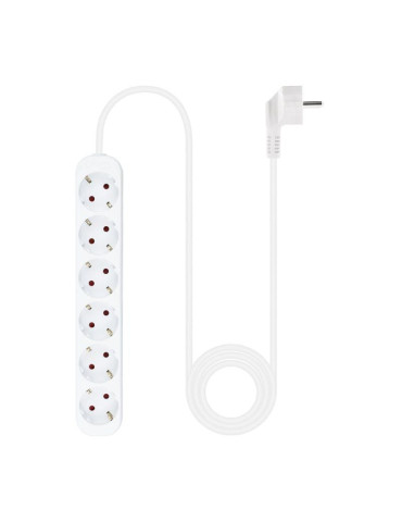 Regleta Nanocable 10.37.0006-NS/ 6 Tomas de Corriente/ Cable 1.4m/ Blanca 2