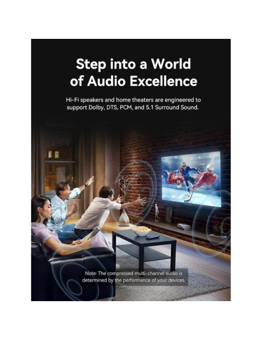 Cable de Audio de Fibra óptica Vention BKCBH/ 2m/ Negro