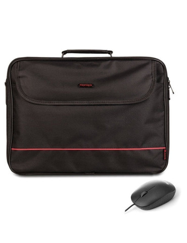 Maletín + Ratón Monray Bureau Kit para Portátiles hasta 16"/ Negro