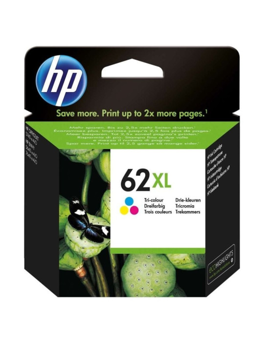 Cartucho de Tinta Original HP n 62 XL Alta Capacidad/ Tricolor