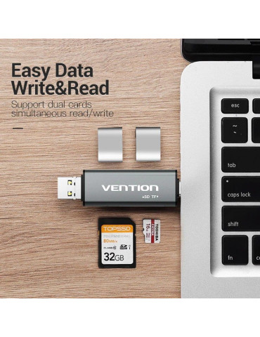 Lector de Tarjetas Externo Vention CCJH0/ USB 2.0 2
