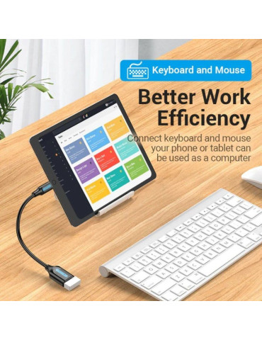 Adaptador USB 3.1 Tipo-C Vention CCVBB/ USB Tipo-C Macho - USB Hembra 2