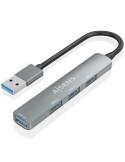 Hub USB 3.0 Aisens A106-0859/ 4xUSB/ Gris