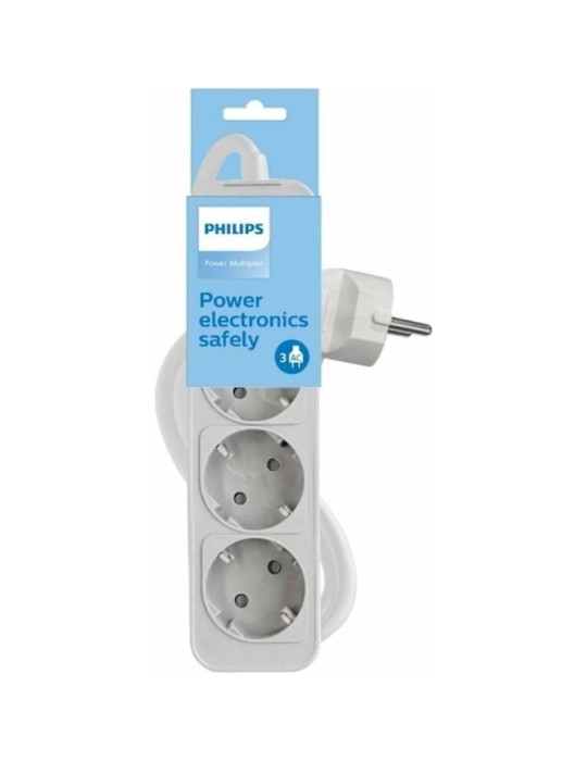 Regleta con Interruptor Philips CHP2134W/12/ 3 Tomas de corriente/ Cable 1.5m/ Blanco