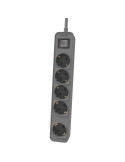 Regleta con Interruptor Philips CHP2154G/10/ 5 Tomas de corriente/ Cable 1.5m/ Gris