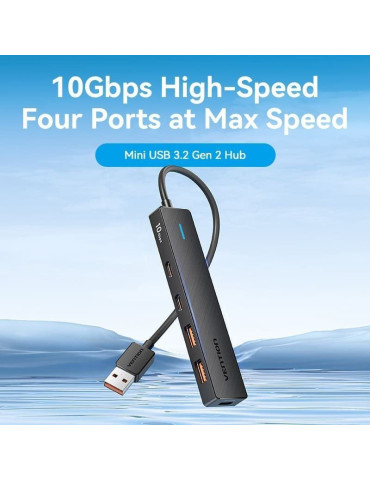 Hub USB 3.2 Vention CHSBB/ 2xUSB Tipo-C 3.2/ 2xUSB 3.2/ 1xUSB Tipo-C/ 15cm 2