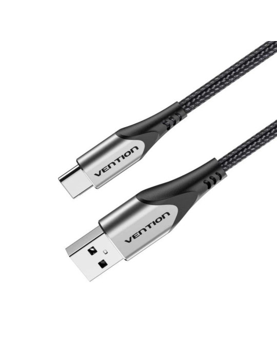 Cable USB 2.0 Tipo-C Vention CODHC/ USB Macho - USB Tipo-C Macho/ 480Mbps/ 25cm/ Gris