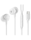 Auriculares Intrauditivos NGS Cross Step/ con Micrófono/ USB Tipo-C/ Blancos