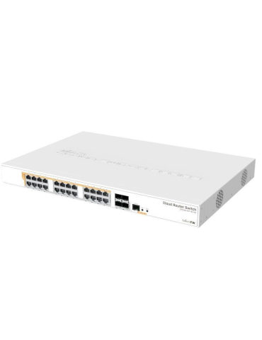 Switch Mikrotik CRS328-24P-4S+RM/ 28 Puertos/ RJ45 10/100/1000/ SFP/ PoE 2