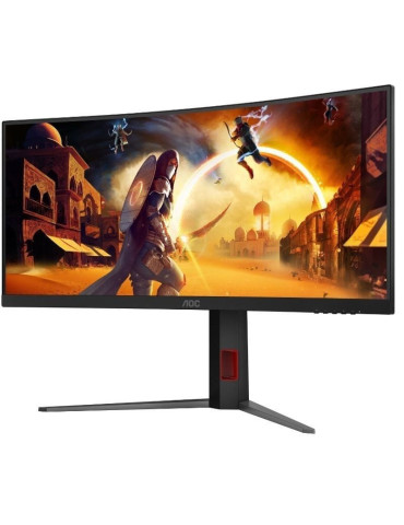 Monitor Gaming Ultraparonámico Curvo AOC CU34G4 34"/ WQHD/ 1ms/ 180Hz/ VA/ Regulable en altura/ Negro 2