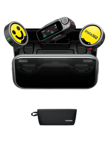 Micrófono Inalámbrico con Clip Insta360 Mic Pro (2 TX + 1 RX)/ USB Tipo-C/ Incluye Receptor/ 2 unidades