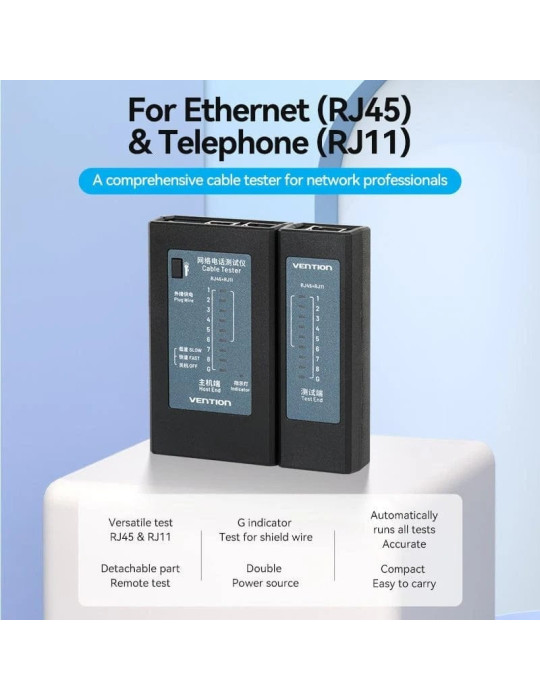 Tester Vention KEFB0 para RJ11-RJ12-RJ45
