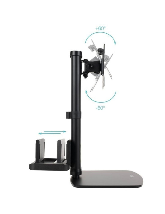 Soporte de Sobremesa para Monitor TooQ DB1128TN-B/ Ajustable/ Giratorio/ Inclinable/ hasta 6kg
