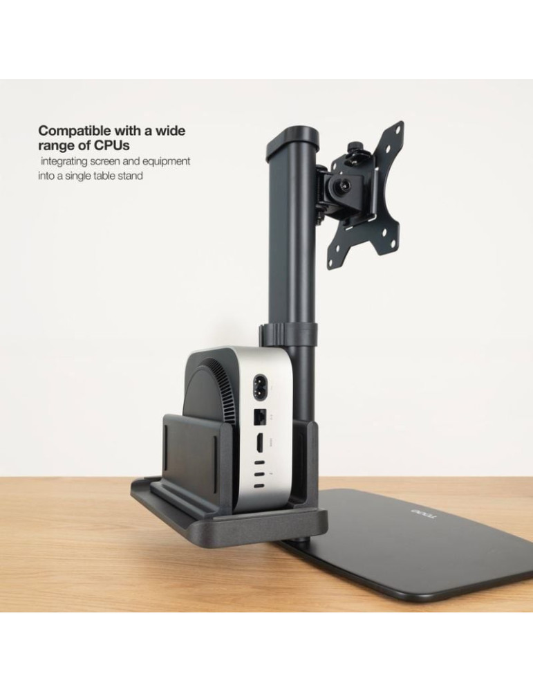 Soporte de Sobremesa para Monitor TooQ DB1128TN-B/ Ajustable/ Giratorio/ Inclinable/ hasta 6kg