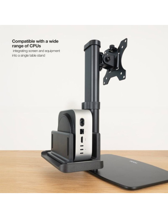 Soporte de Sobremesa para Monitor TooQ DB1128TN-B/ Ajustable/ Giratorio/ Inclinable/ hasta 6kg