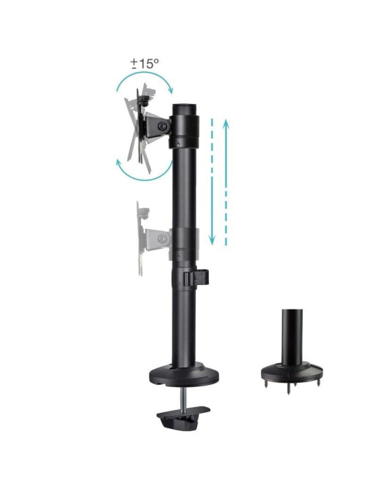 Soporte de Mesa para Monitor TooQ DB1131TN-B/ Giratorio/ Inclinable/ hasta 8kg