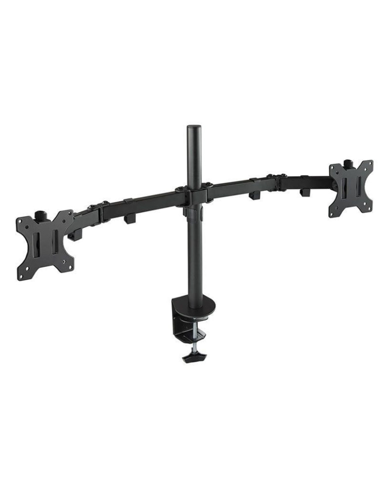 Soporte de Mesa para 2 Monitores TooQ DB1232TN-B/ Giratorio/ Inclinable/ hasta 8kg