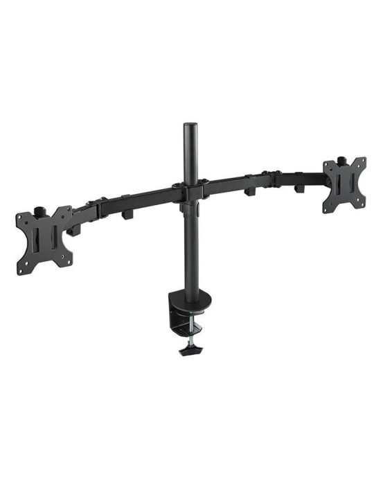 Soporte de Mesa para 2 Monitores TooQ DB1232TN-B/ Giratorio/ Inclinable/ hasta 8kg