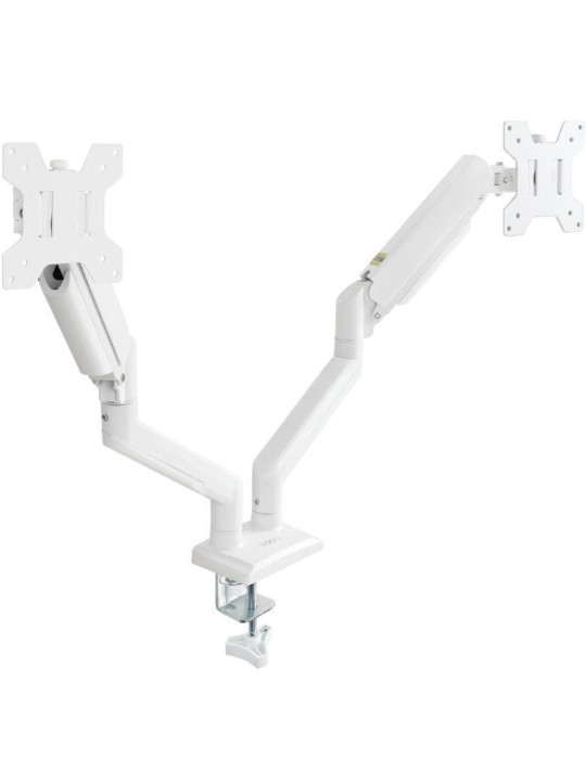 Soporte de Mesa para 2 Monitores TooQ DB1434TNR-W/ Giratorio/ Inclinable/ hasta 10kg