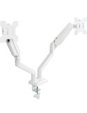 Soporte de Mesa para 2 Monitores TooQ DB1434TNR-W/ Giratorio/ Inclinable/ hasta 10kg