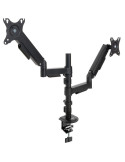 Soporte de Mesa para 2 Monitores TooQ DB1533TNR-B/ Giratorio/ Inclinable/ hasta 9kg