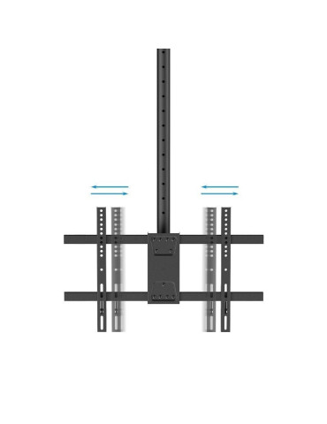 Soporte de Techo Giratorio/ Inclinable/ Nivelable TooQ LPCE1186TSLI-XL-B para TV de 43-86"/ hasta 60kg 2