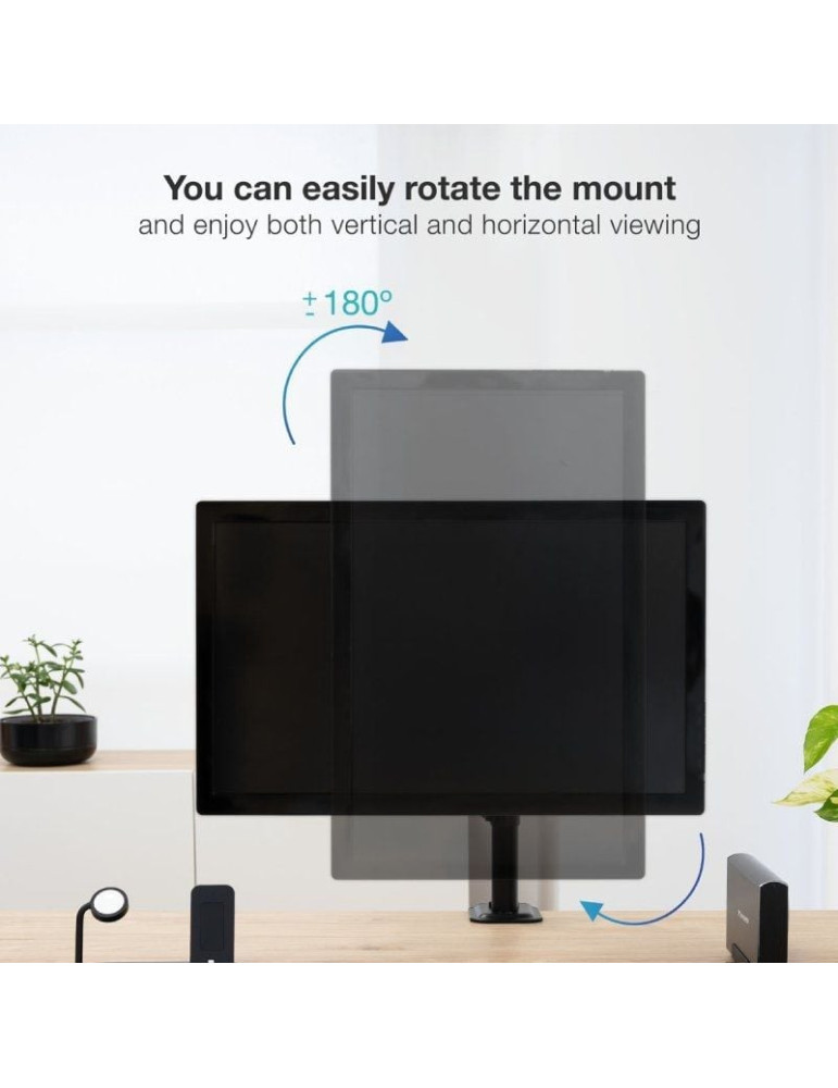 Soporte de Mesa para Monitor TooQ DB1801TN-B/ Giratorio/ Inclinable/ hasta 8kg