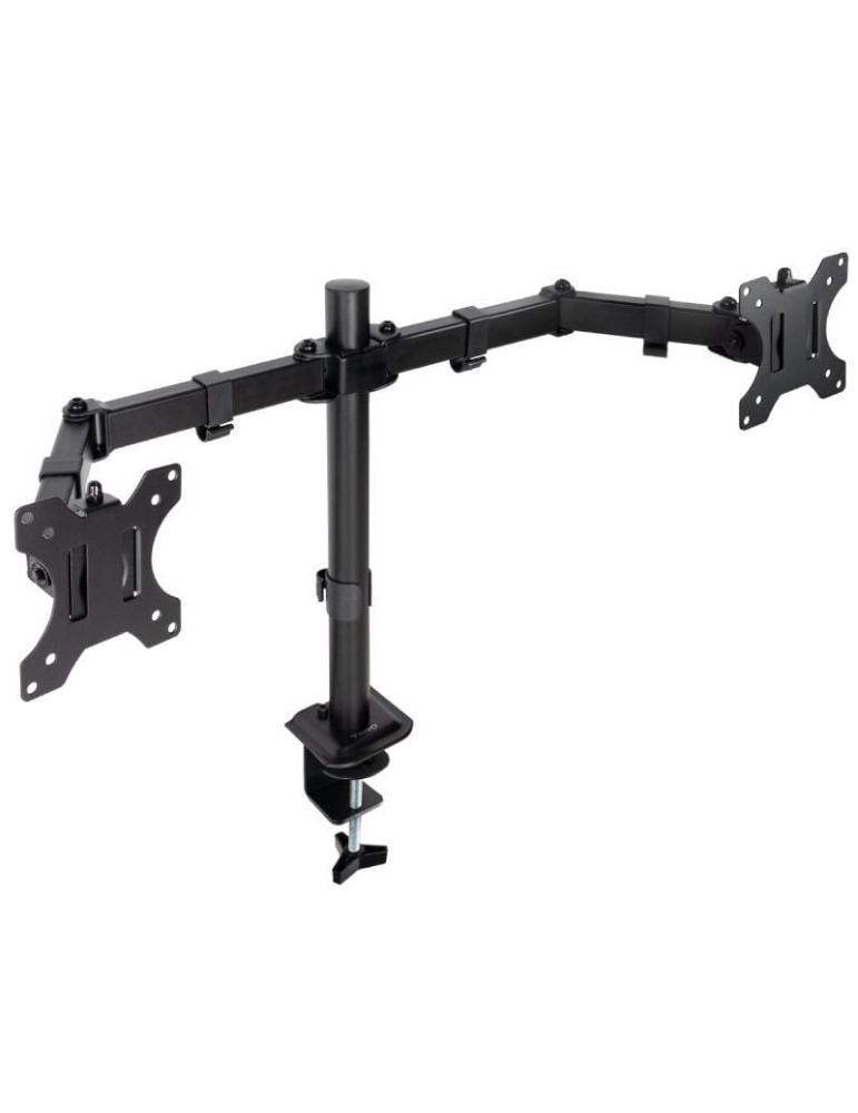 Soporte de Mesa para 2 Monitores TooQ DB1802TN-B/ Giratorio/ Inclinable/ hasta 8kg