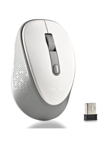 Ratón Inalámbrico NGS Dew White/ Hasta 1600 DPI/ Blanco 2