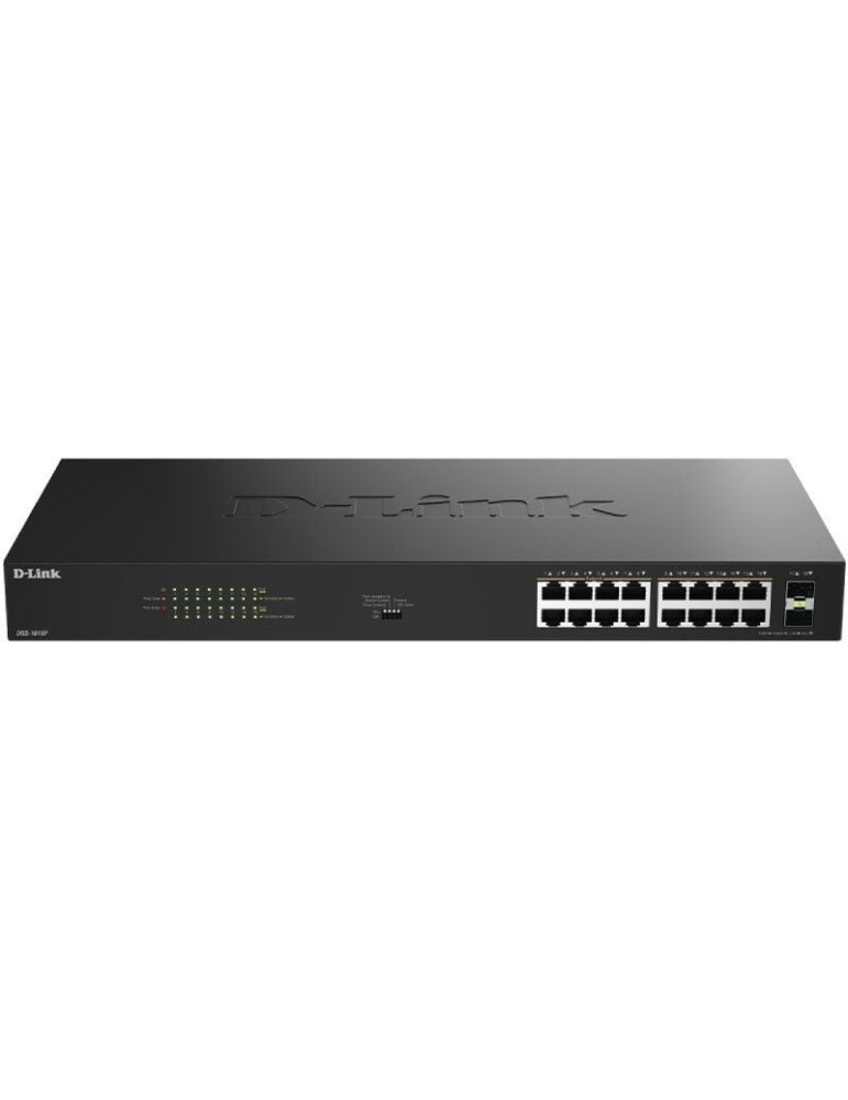 Switch D-Link DGS-1018P/E 18 Puertos/ RJ-45 Gigabit 10/100/1000 PoE/ SFP