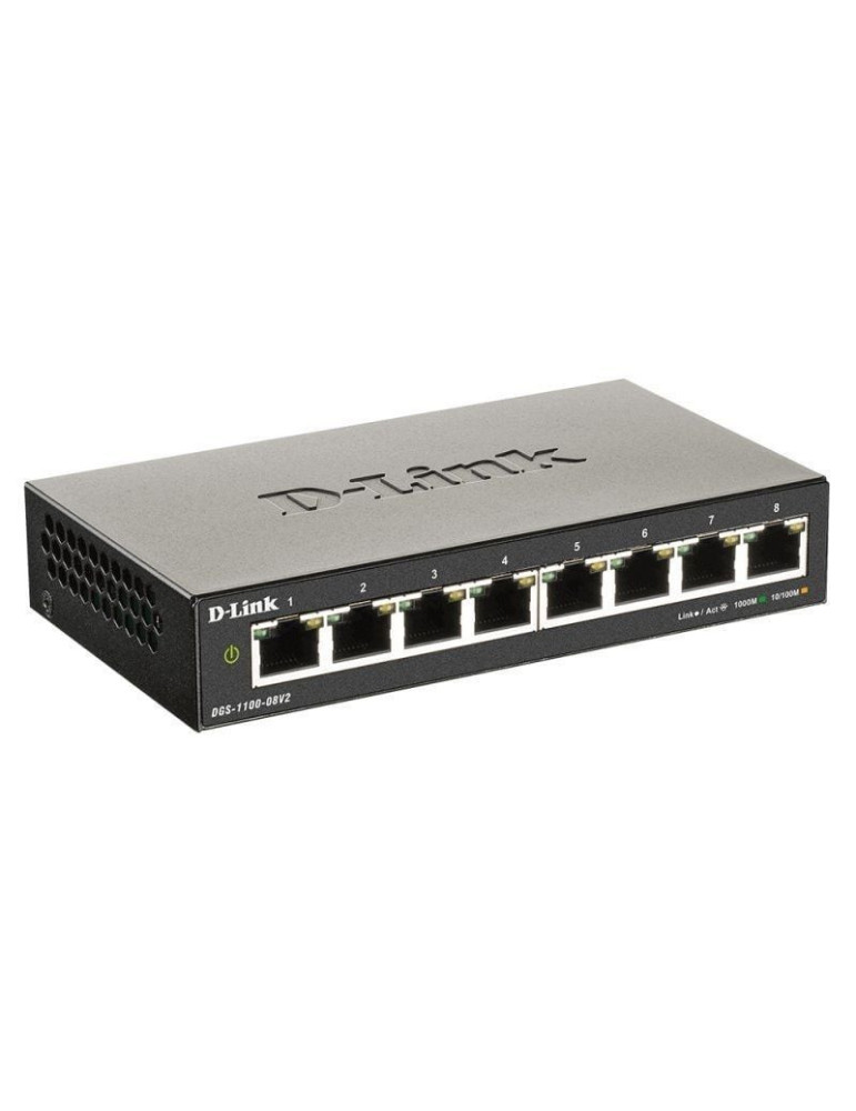 Switch Gestionable D-Link DGS-1100-08V2 8 Puertos/ RJ-45 10/100/1000