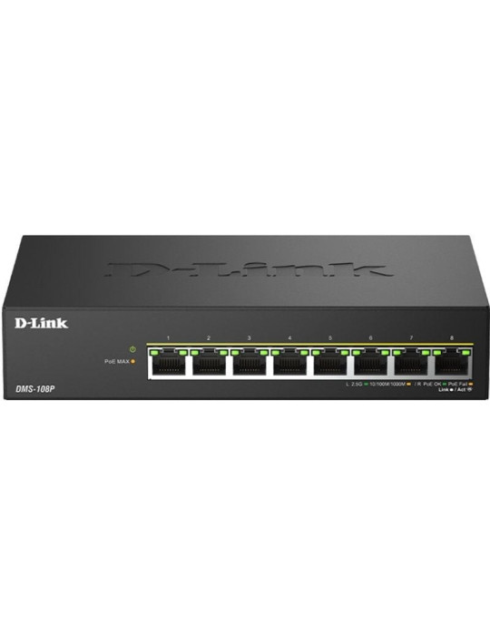 Switch D-Link DMS-108P/E 8 Puertos/ RJ-45 Gigabit 10/100/1000 PoE