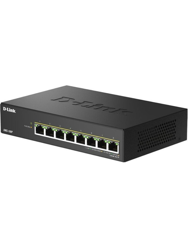 Switch D-Link DMS-108P/E 8 Puertos/ RJ-45 Gigabit 10/100/1000 PoE