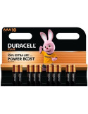 Pack de 10 Pilas AAA Duracell Plus Power Boost DPBLR3B10/ 1.5V/ Alcalinas