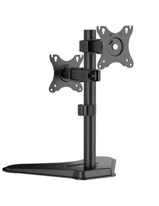 Soporte de Mesa para 2 Monitores Aisens DT32TR-409/ Giratorio/ Inclinable/ hasta 8kg