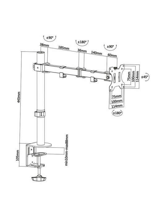 Soporte de Mesa para Monitor Aisens DT32TSR-039/ hasta 8kg