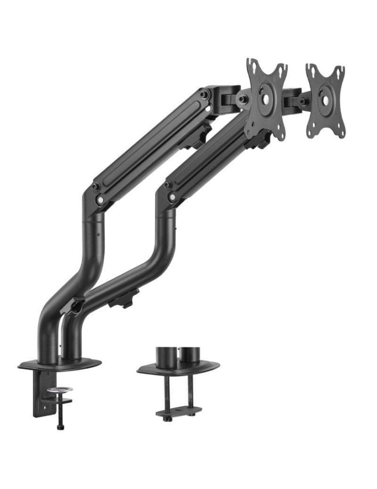 Soporte de Mesa para 2 Monitores Aisens DT32TSR-141/ Giratorio/ Inclinable/ hasta 8kg