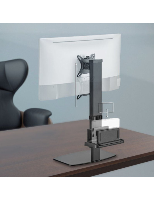 Soporte de Sobremesa para Monitor,TV y MiniPC Aisens DT32TSR-165/ Giratorio/ Inclinable/ hasta 8kg