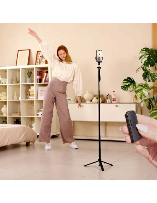 Palo para Selfie + Trípode Aisens SS01ST-299/ Negro