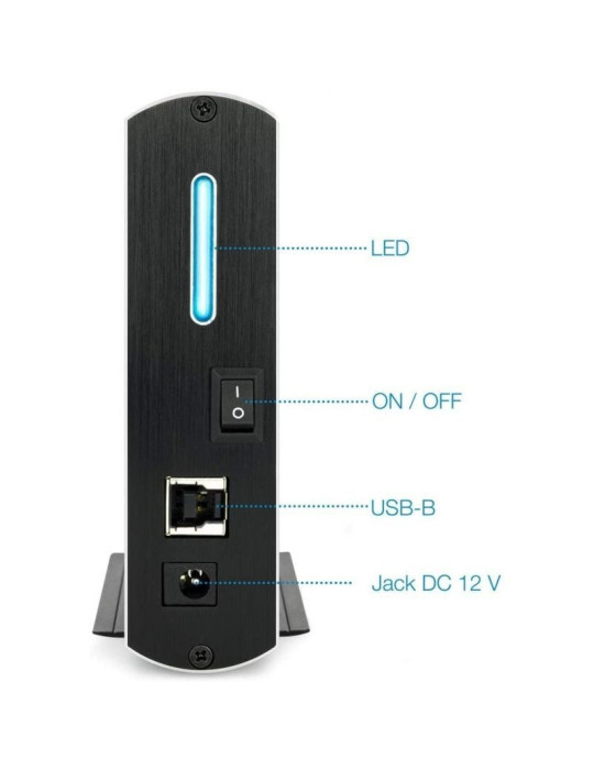 Caja Externa para Disco Duro de 3.5" TooQ TQE-3531B/ USB 2.0