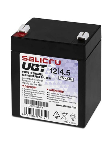 Batería Salicru UBT 12/4,5 compatible con SAI Salicru según especificaciones