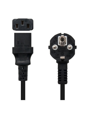 Cable Alimentación CPU Nanocable 10.22.0110/ Schuko Macho - C13 Hembra/ 10m/ Negro 2