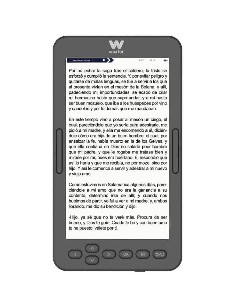 Libro Electrónico Ebook Woxter Scriba 195 S/ 4.7"/ Tinta Electrónica/ Negro