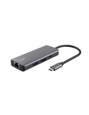 Docking USB Tipo-C Trust Dalyx/ 2xUSB/ 2xUSB Tipo-C/ 1xHDMI 4K/ 1xRJ45/ Gris