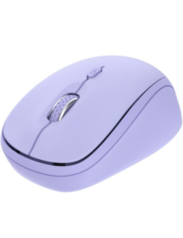 Ratón Mini Inalámbrico Trust Yvi+ Multidispositivo/ Hasta 1600 DPI/ Púrpura