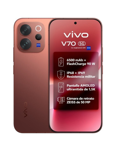 Smartphone Vivo V70 8GB/ 256GB/ 6.59"/ 5G/ Marrón