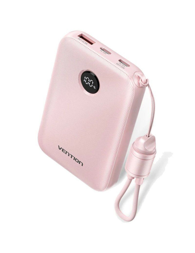 Powerbank 10000mAh Vention FKAP0-C/ 22.5W/ Rosa